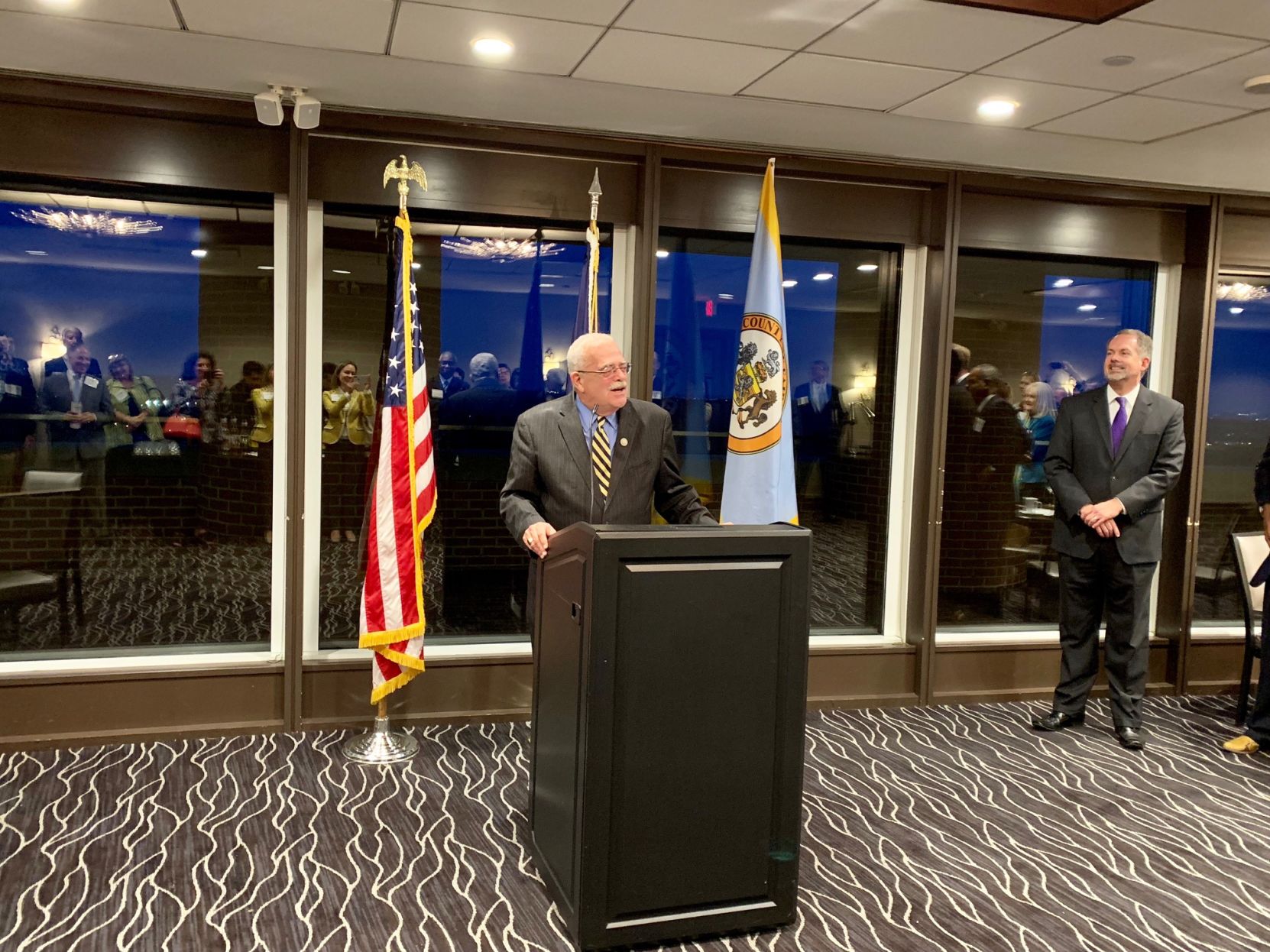 U.S. Rep Gerald Connolly speaks about Dr. Gerald Gordon (photo by Erika M. Yalowitz).